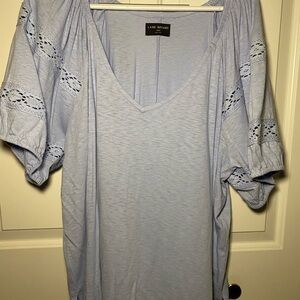 Lane Bryant Soft Blue Knit Top